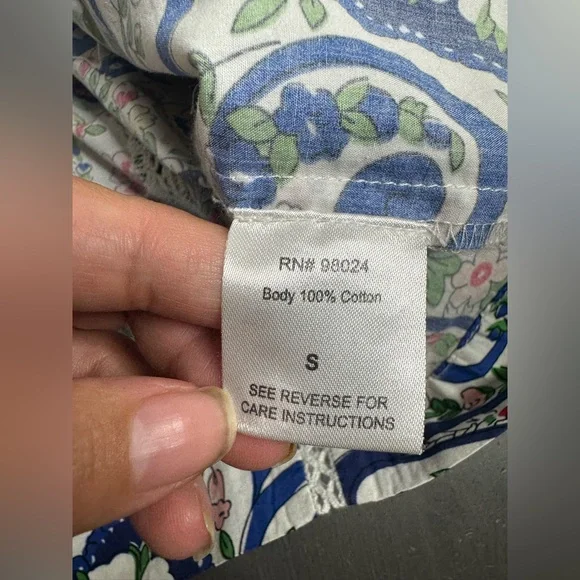 Love The Label Small Colorful Megan Elodie Paisley Floral Beautiful Blouse Top - Picture 7 of 10